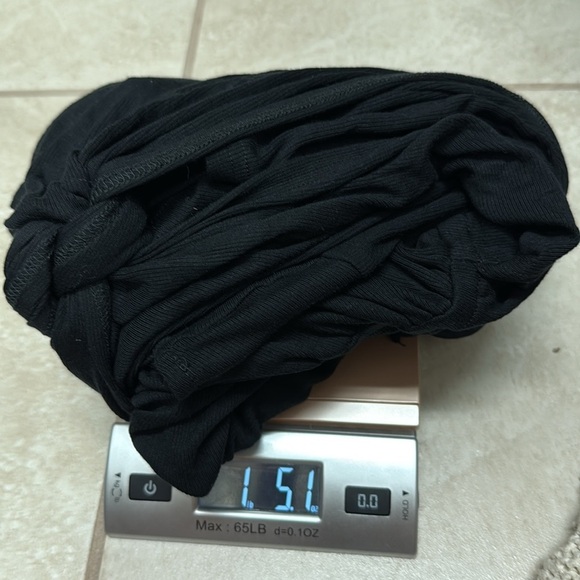 Free People Black Wrap Tie Waist Dolman Long Sleeve Knit Mini Dress - Picture 10 of 10